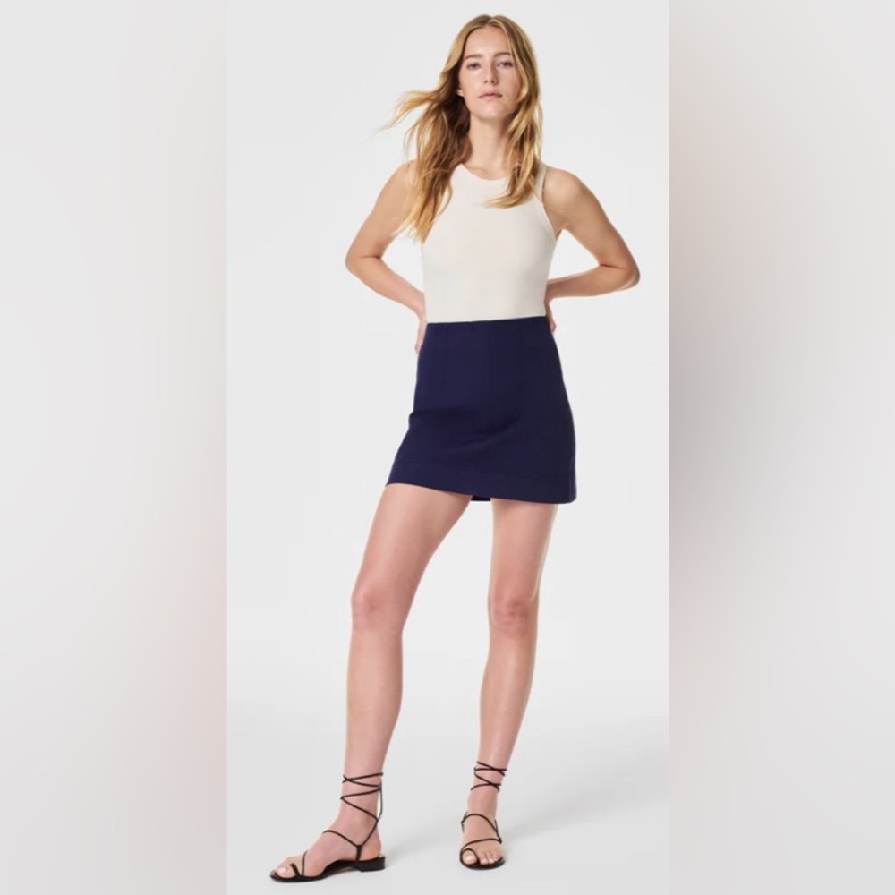 Spanx stretch twill mini skirt